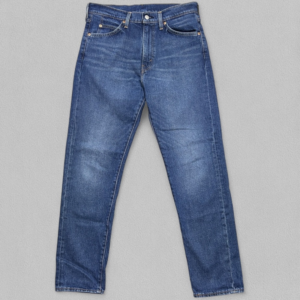 Levis Jeans Men's 32x32 Blue Premium Denim Big E Tapered Stretch Zip Fly Casual